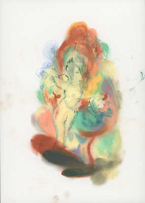 2023年10月22日, 紙にパステル, pastel on paper, 250x172mm, 2022/10/22