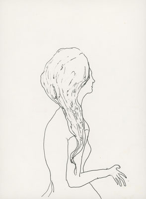 2012年5月3日b,紙にインク/ink on paper, 225x162mm, 2012/05/03b