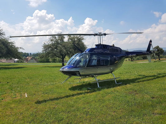 Elite Flights, HB-XXO, Bell 206 Jet Ranger, Schnupperflug, Beromünster,  selbst Helikopter fliegen, selber Helikopter fliegen