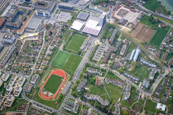Elite Flights, Luftaufnahmen, Karin Gubler, Film- und Fotoflüge, Luzern Allmend, Fotoflug
