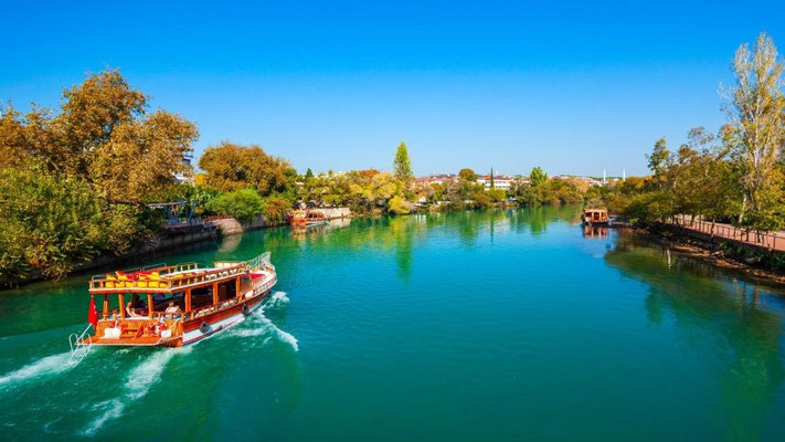 Manavgat River Boat Tour with Waterfall & Bazaar