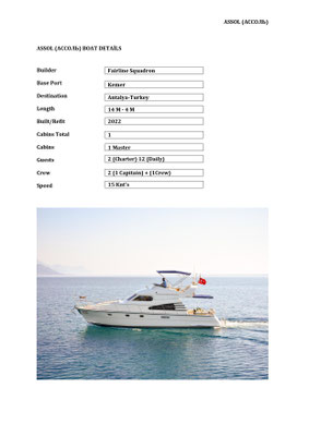 Privates Yacht mieten in Kemer