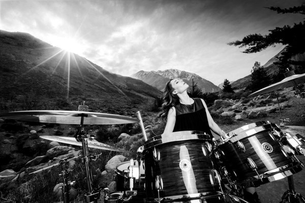 Juanita Parra, baterista.