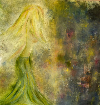 Sposa del Mare - olio su tela - 70x70 - Opera utilizzata come copertina dell'omonimo romanzo di Eman Quotah per Collana Orizzonti/Casa Editrice Incipit23