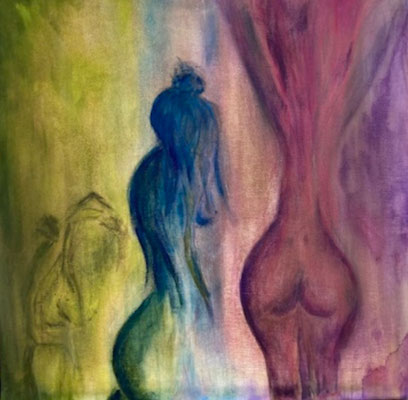 Flussi - olio su tela - 40x40