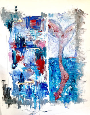 Immersione - olio su tela - 40x70