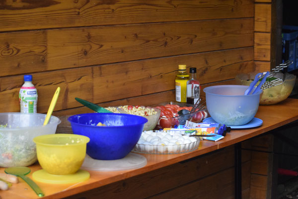 Nid nur d Hünd! Es het wieder es megafeins Salatbuffet geh....