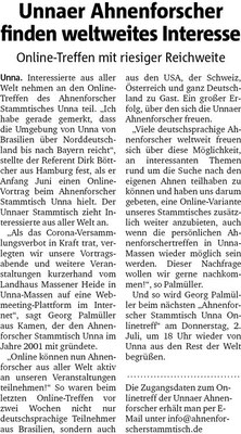 Hellweger Anzeiger Unna vom 17.06.2020