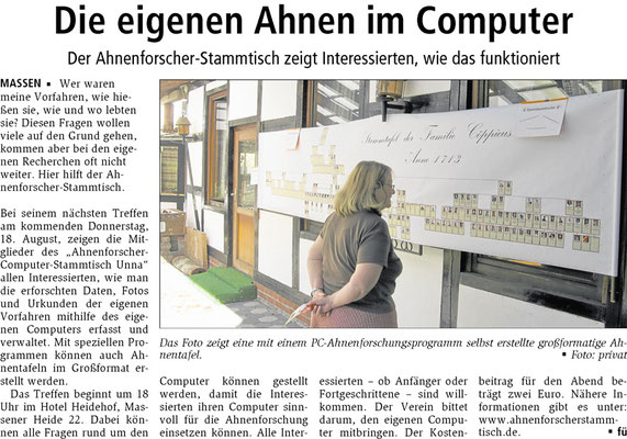 Hellweger Anzeiger Unna vom 15.08.2011