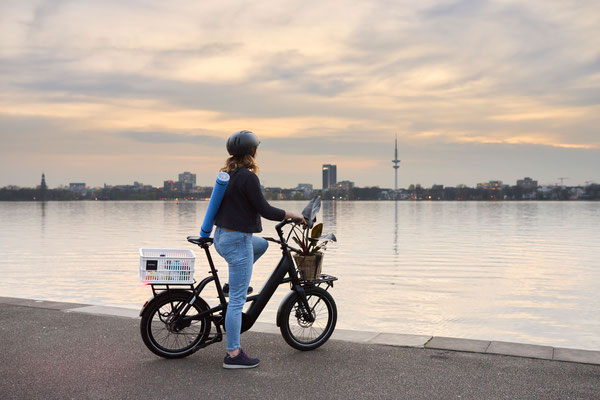 Sonnenuntergang an der Alster. Foto Lars Schneider