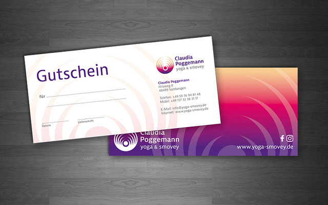 Gutschein Layout Yoga & Smovey