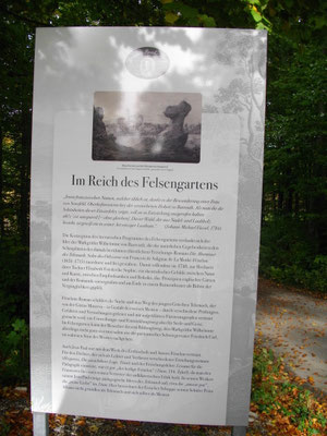 Auf dem Jean-Paul-Weg in Sanspareil – Groß- und Sonderstation 158 »Jean Paul und die Gänsefüßchen« 