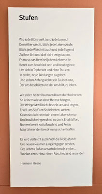 Das berühmte Gedicht "Stufen"
