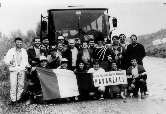  1985    STRASBURGO   Gruppo RAVANELLI al seguito della NAZIONALE  (  