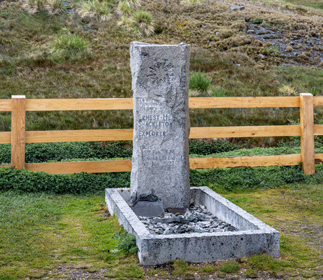 Das Grab von Ernest Shackleton, 1874 bis 1922
