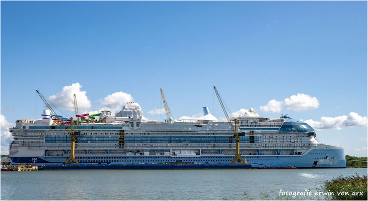 "Icon of the Seas" ab 2024 gösstes Kreuzfahrtschiff. Gebaut wird es in der Meyer-Werft Turku Finnland