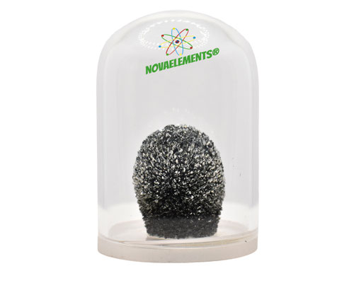 tellurium crystals, tellurium metal, tellurium crystals cluster, tellurium glass dome, high purity tellurium metal, high pure tellurium crystals, tellurium metal sample for collection