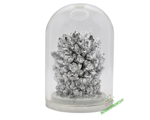 magnesium crystals, magnesium metal, magnesium crystals cluster, magnesium glass dome, high purity magnesium metal, high pure magnesium crystals, magnesium metal sample for collection