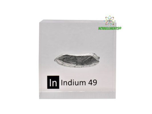 indium metal, indium element, indium cube, indium acrylic cube, indium lucite cube, indium element for collection, indium chunks, indium pieces, indium ingots