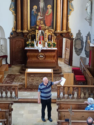 2024 06 22 Kolping Radelfahrt Hainhofer St. Stephanus- Kirche Führung von Alwin