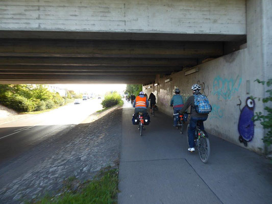 19. September 2020 Kolping Fahrrad- Überraschungs- Fahrt Unterführung Stuttgarter Straße