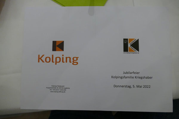 06.05.2022 Kolping Geburtstags Jubilarfeier in der Kolping Gaststätte