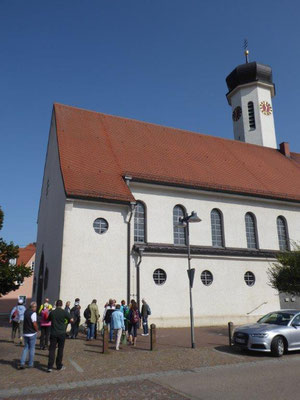 19. September 2020 Kolping Fahrrad- Überraschungs- Fahrt Meitingen St. Anton Kirche Ausgemalt von Karl Radinger