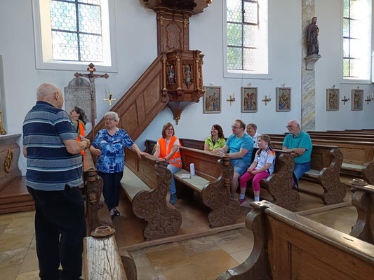 2024 06 22 Kolping Radelfahrt Hainhofer St. Stephanus- Kirche Führung von Alwin