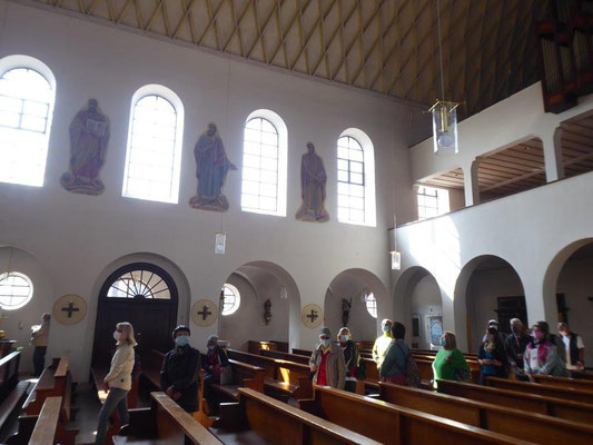 19. September 2020 Kolping Fahrrad- Überraschungs- Fahrt Meitingen St. Anton Kirche Ausgemalt von Karl Radinger