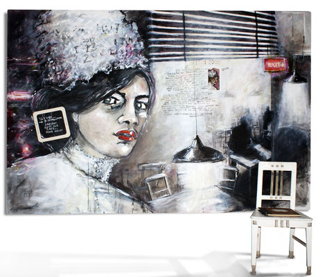 "8 years later - Daphne im Cafe, keine Angst", 300 x 195 cm