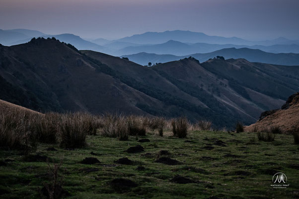 OKABE / ERROZATE - PAYS BASQUE - BASSE NAVARRE   Du sommet d'Okabe balisé par les nombreux cromlechs, témoins de pierre de trés anciennes occupations des montagnes basques, jusqu’aux arrêtes accidentées du col d’Errrozate, là où les vautours dominent et v