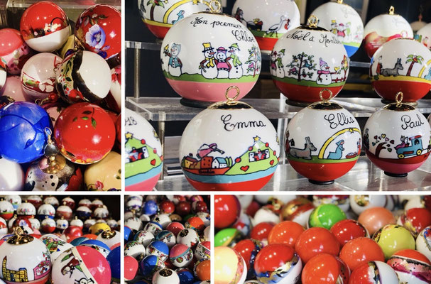 Boule De Noël Peintes à La Main Boules De Noël