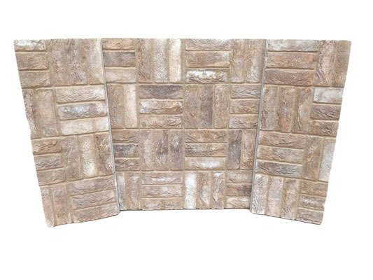 London Weathered Yellow Fireplace Chamber_Basket Weave_pre-install