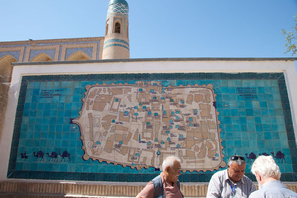 Map of Khiva center (small as mentioned)