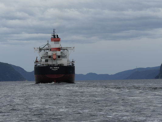Un cargo de bauxite au retour de l'Alcan.