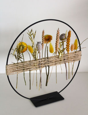 Flowerhoop 30 cm koord yellow - € 28 - art. HOOPKOORDYELLOW