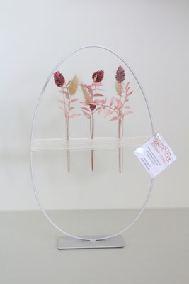 Hoop 30 cm eivorm wit/roze - € 25 - art. EIWIT