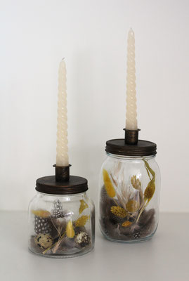Candle jars paassfeer (gevuld, excl. kaars) - € 15/€ 20 - art. JARPASENGEEL