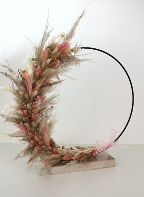 Flowerhoop 30 cm Beige/Soft Pink - € 50 - art. HOOP30SOFTPINK