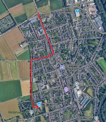 Für alle die von außerhalb Lendersdorfs kommen. Während des zweiten Bauabschnitts kann man nicht mehr von der K27 auf die Saint-Hubert-Straße und zu uns fahren. Aber von der anderen Dorfseite, durchs Dorf und über den Gerichtsweg bleiben wir erreichbar!
