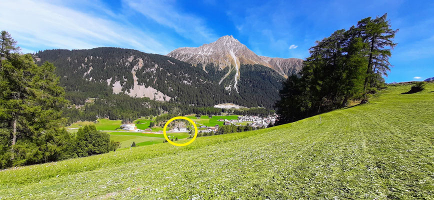 Lage vom 3 Sterne Hotel Reschnerhof in Reschen am Reschenpass