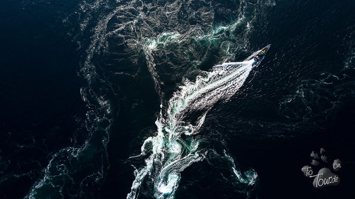 Saltstraumen - größter Gezeitenstrom der Welt - Drohne