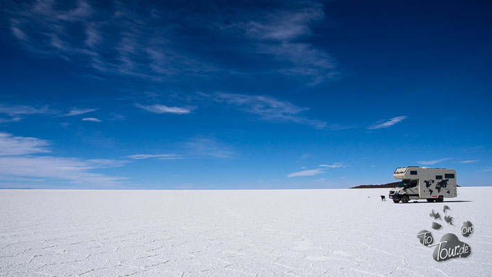 Salar de Uyuni - einsamer Stellplatz