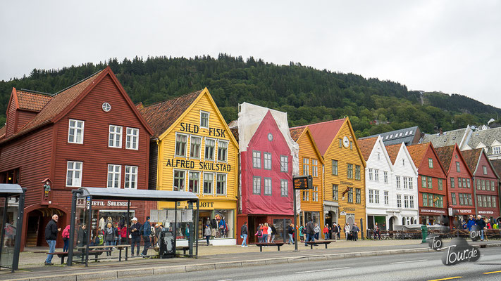 Holzhäuser in Bryggen