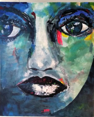 "Kila" von Ute Laucks 100x110 Acryl auf Leinwand