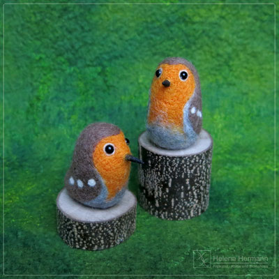 Rotkelchen, nadelgefilzt, 2019