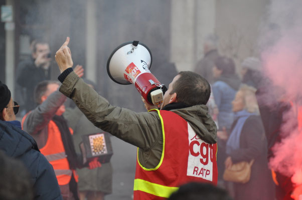 16 ‎janvier ‎2020 manifestation contre la réforme des retraites.
