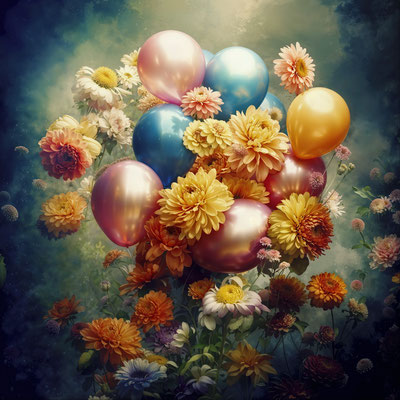 Balloons and Flowers VIII |