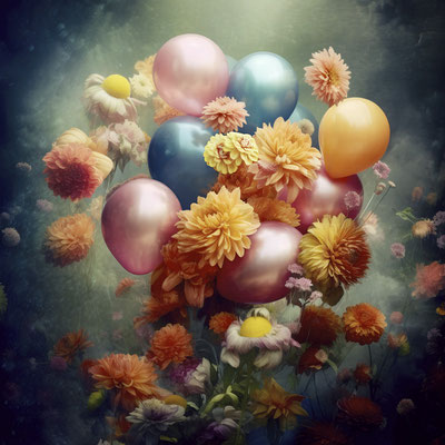 Balloons and Flowers VIII A | 1:1