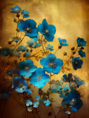 Blue Flowers I | 4:3